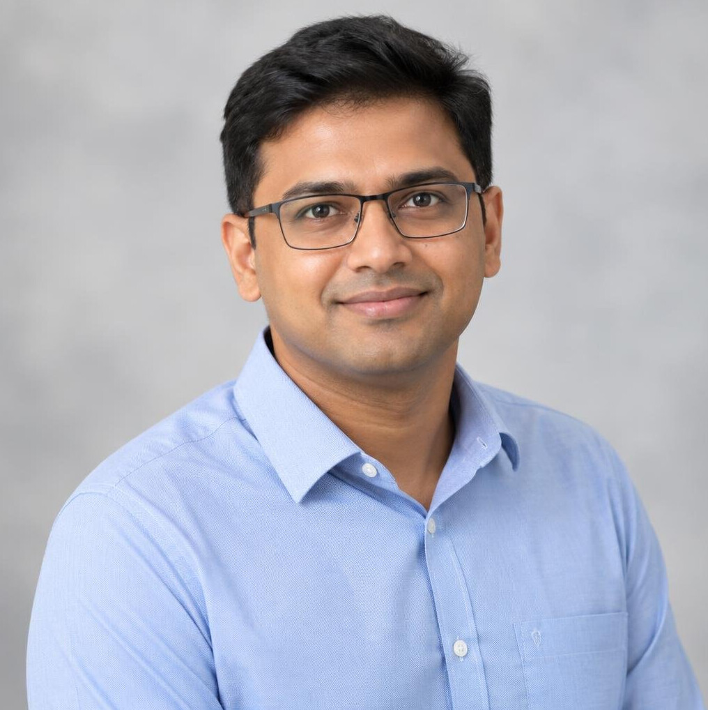 Portrait of an Indian Malaysian male researcher